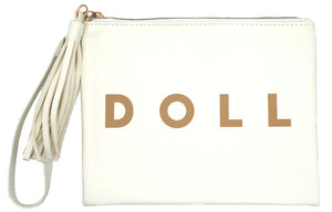 Doll White Tassel Pouch Bag