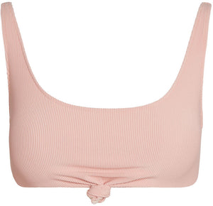 Blush Ribbed Knot Top