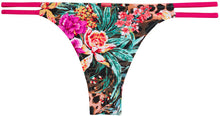 Load image into Gallery viewer, Tropical Fuchsia Double Strap Micro Bottom
