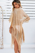 Load image into Gallery viewer, De Sousa Gold Fringed Beach Cover Up
