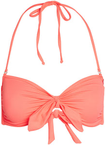 Salmon Bandeau Bikini Top