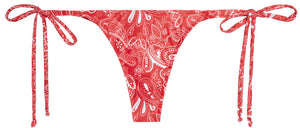 Red Bandana Brazilian Thong Bottom