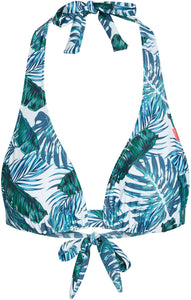 Tropical Palm Adjustable Halter Top