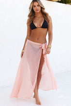 Load image into Gallery viewer, Boulevardier Pink Mesh Wrap Sarong Bikini Cover Up
