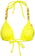 Load image into Gallery viewer, Yellow Triangle Bikini On a Chain Top
