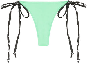 Mint & Black Polka Dot G-String Thong Bottom