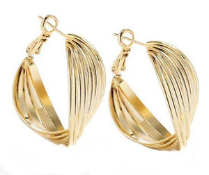 Anegada Gold Twist Hoop Earrings