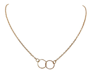 Double Gold Ring Necklace