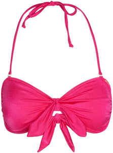 Fuchsia Bandeau Bikini Top