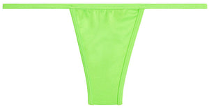 Solid Neon Green Y-Back Thong Underwear
