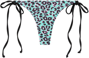 Green Leopard Brazilian Thong Bottom