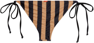 Black & Taupe Stripes Classic Scrunch Bottom