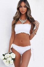 Load image into Gallery viewer, White Classic Bridal Ruffle Lace Bikini Bottom
