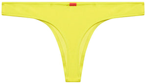 Neon Yellow Banded Brazilian Thong Bottom