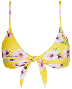 Yellow Cherry Blossom Bralette Top