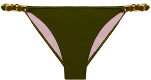 Olive Classic Bikini On a Chain Bottom