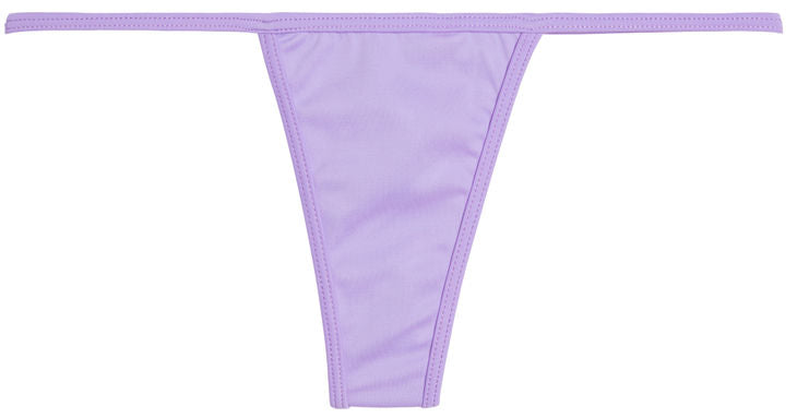 Solid Lilac Y-Back Thong Underwear