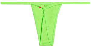 Solid Neon Green Y-Back Thong Underwear