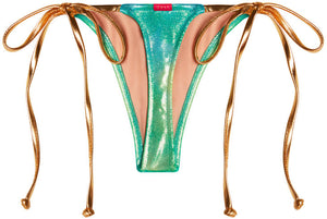 Blue Green Tie Dye Shimmer  G-String Thong Bottom