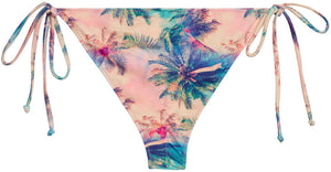 Watercolor Palm Tree Print Classic Scrunch Bikini Bottoms