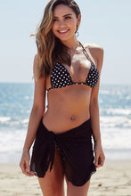 Load image into Gallery viewer, Martini Black Short Mesh Wrap Sarong Bikini Cover Up
