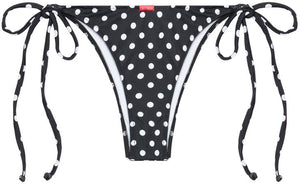 Black Polka Dot Brazilian Thong Bottom