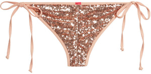 Champagne Sequin Classic Scrunch Bottom