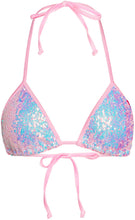 Load image into Gallery viewer, Cotton Candy Sequin Triangle Top
