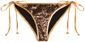 Gold Galaxy Sequin Classic Scrunch Bottom