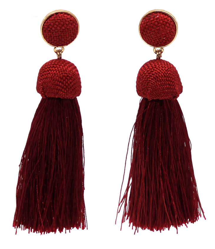 Burgundy Curtain Call Droplet Earrings