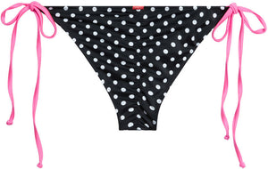 Black Polka Dot & Pink Classic Scrunch Bottom