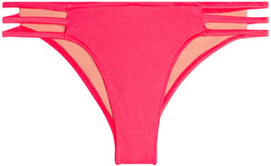 Neon Coral Triple Strap Classic Scrunch Bottoms