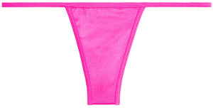 Solid Neon Pink Y-Back Thong