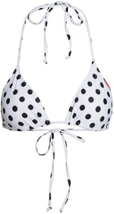 White Polka Dot Triangle Top