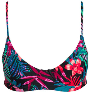 Black Tropical Underwire Bra Top