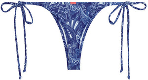 Blue Bandana Brazilian Thong Bottom