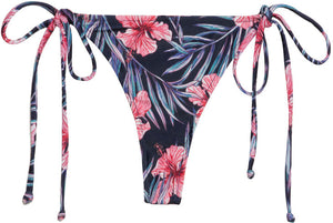 Midnight Hibiscus Brazilian Thong Bottom