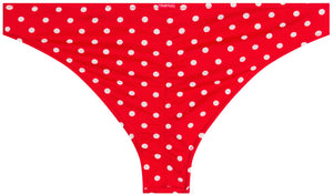 Red Polka Dot Banded Classic Scrunch Bottom