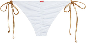 White & Gold Classic Scrunch Bottoms