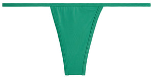 Solid Emerald Y-Back Thong Underwear