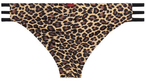 Leopard Triple Strap Classic Scrunch Bikini Bottom