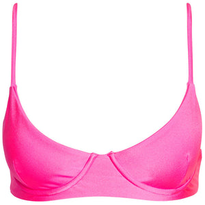 Neon Pink Underwire Bra Top