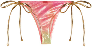 Sunset Tie Dye Shimmer Brazilian Thong Bottom