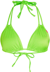 Neon Green Double Strap Bikini Top