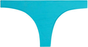 Sexy Aqua Banded Brazilian Thong Bikini Bottoms