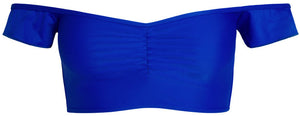 Royal Blue Off Shoulder Bikini Top