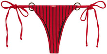 Load image into Gallery viewer, Red Sheer Obsession Brazilian Bottom w/ Gold Loop Accents
