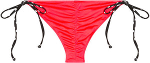 Neon Coral & Black Polka Dot Classic Scrunch Bottom