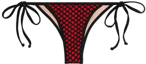 Red & Black Mesh Micro Scrunch Bottom