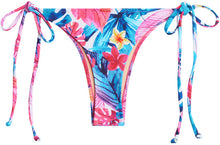 Load image into Gallery viewer, Pink Tropical Indigo Brazilian Thong Bottom
